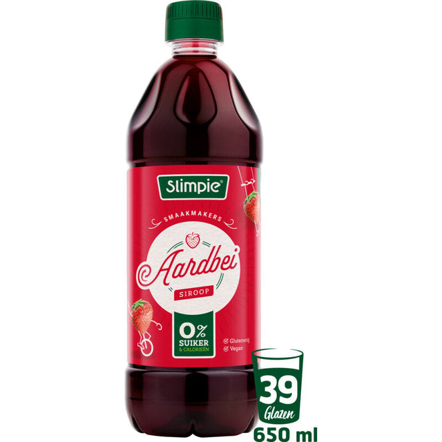 Slimpie Strawberry Syrup 0% Sugar 650g