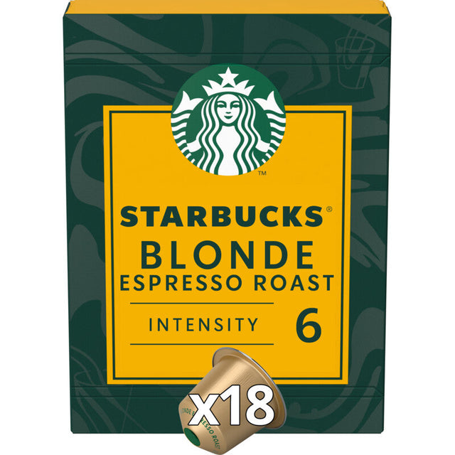 Starbucks Nespresso blonde espresso roast capsules 94g