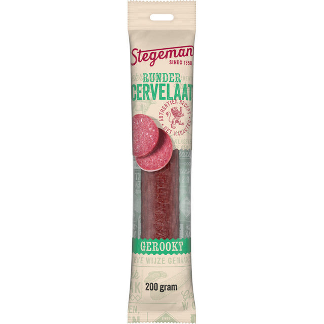 Stegeman Beef Cervelat Sausage 200g