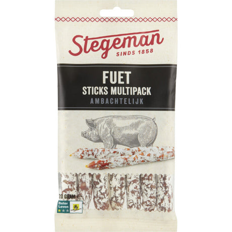 Stegeman Fuet Traditional sticks multipack Cured sausage 120g