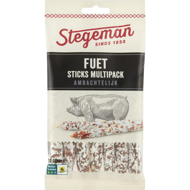 Stegeman Fuet Traditional sticks multipack Cured sausage 120g