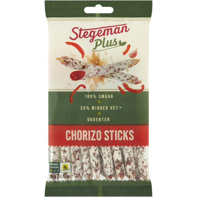 Stegeman Plus chorizo sticks Cured sausage 100g