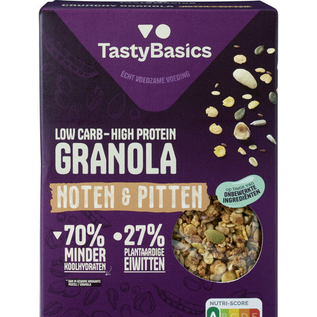 TastyBasics Low carb-high protein granola Nuts 350g