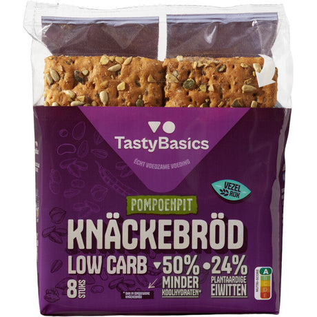 TastyBasics Low carb knäckebröd Pompoenpit Crispbread 160g