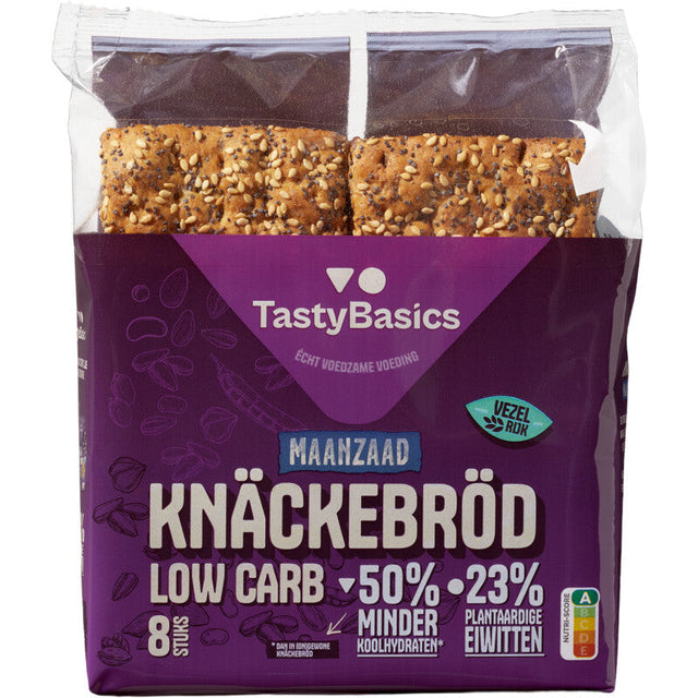 TastyBasics Low carb knäckebröd Maanzaad & Sesame Crispbread 150g