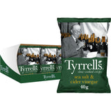 Tyrrells Sea salt & cider vinegar Potato chips 18 × 40g