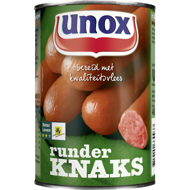 Unox Runder knaks Frankfurter sausages 400g