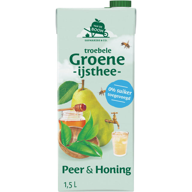 Van de Boom Troebele Green ijsthee Pear & Honey Fruit drink 1.5l