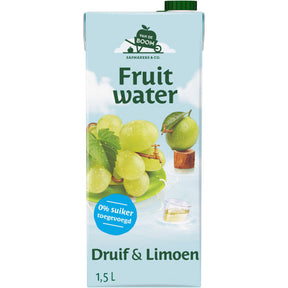 Van de Boom Fruitwater Grape & Lime Fruit drink 1.5l