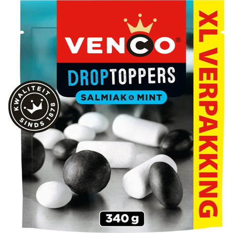 Venco Droptoppers Salmiak & mint Value Pack Liquorice 340g