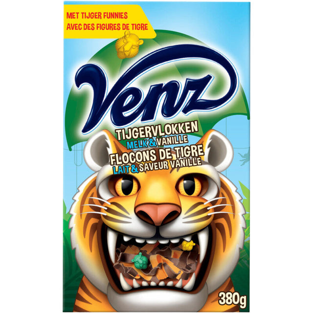 Venz Tijgervlokken Milk & Vanilla Chocolate sprinkles 200g