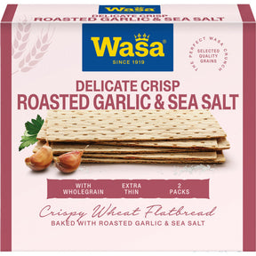 Wasa Delicate crisp roasted garlic & sea salt Crispbread 190g