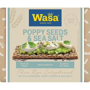 Wasa Crunchy twist poppy seeds & sea salt Crispbread 245g
