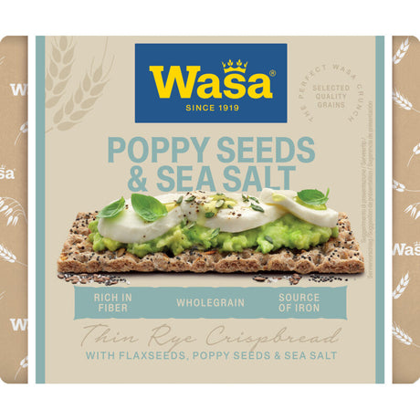 Wasa Crunchy twist poppy seeds & sea salt Crispbread 245g