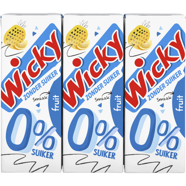Wicky Fruit 0% Sugar 6 × 200ml