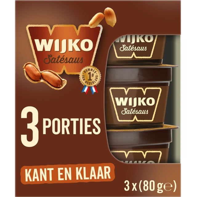 Wijko Satay Sauce Ready-to-Serve 3 × 80g