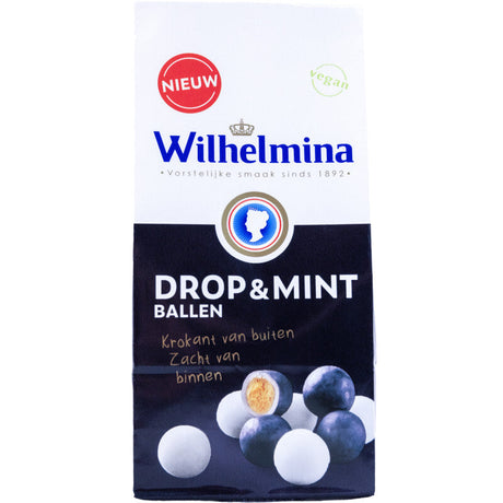 Wilhelmina Liquorice & mint ballen 200g