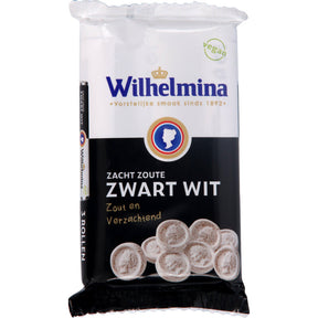 Wilhelmina Black & White Salmiak Sweets Liquorice 117g