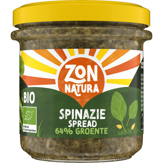 Zonnatura Spinach spread 64% Vegetable 135g