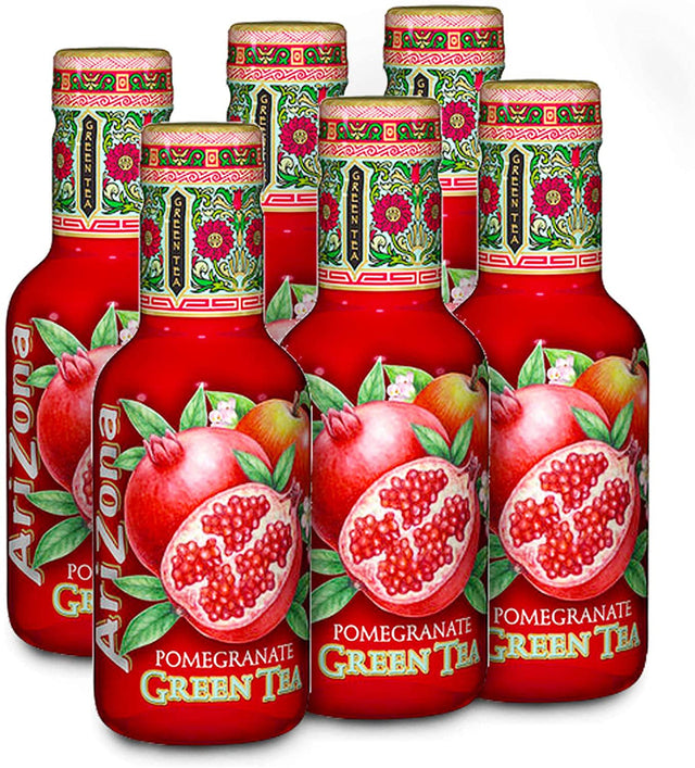 Arizona Green Tea Pomegranate 6x500ml - Worldwide Delivery - Order Online