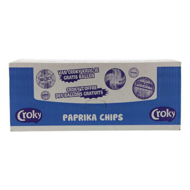 Croky Chips Bell Pepper, Vegetarian-Vegan-Gluten-Free-Lactose-Free 20x40G - Worldwide Delivery - Order Online