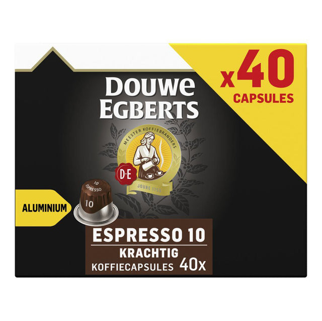 Douwe Egberts Espresso Powerful Coffee Cups, 40 × 5.2g