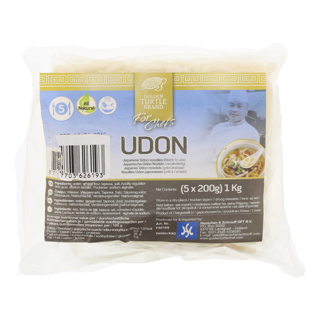 Golden Turtle Japanese Udon Noodles 5-Pack - Worldwide Delivery - Order Online
