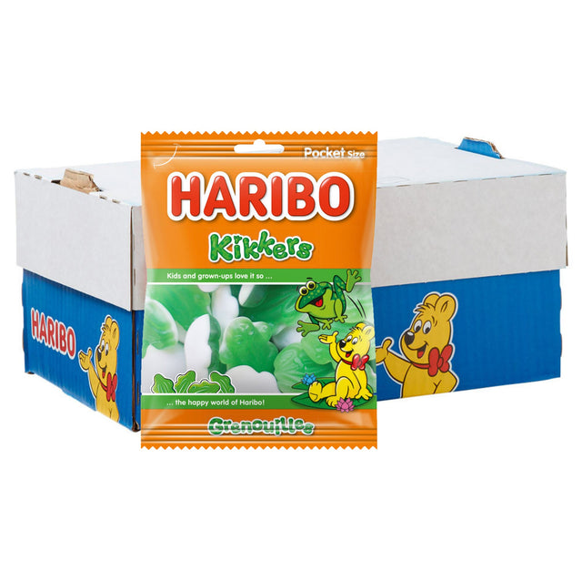 Haribo Foam Candy And Fruit Gum Frogs 28x75G - Worldwide Delivery - Order Online