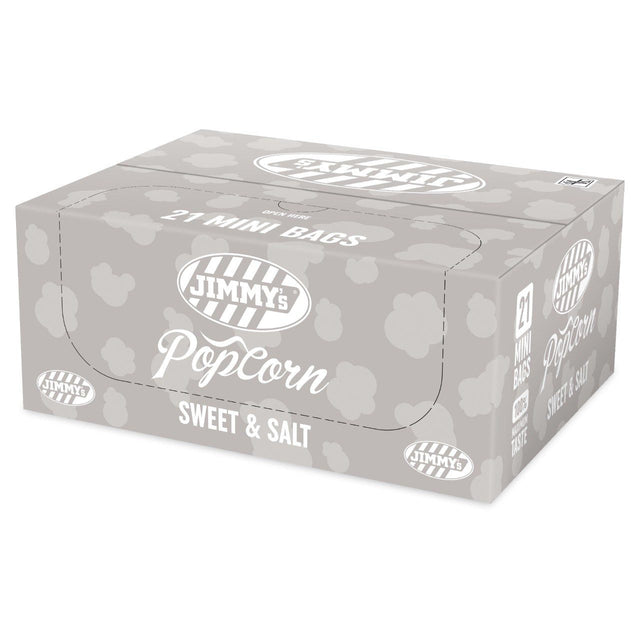 Jimmy's Popcorn Sweet Salt Minibag 21x22G - Worldwide Delivery - Order Online