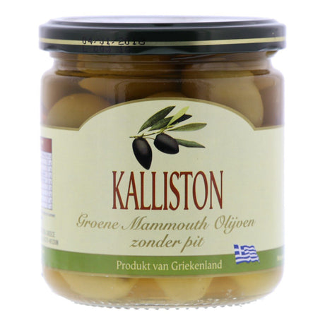 Kalliston Green Olives Mammouth, No Pit - Worldwide Delivery - Order Online