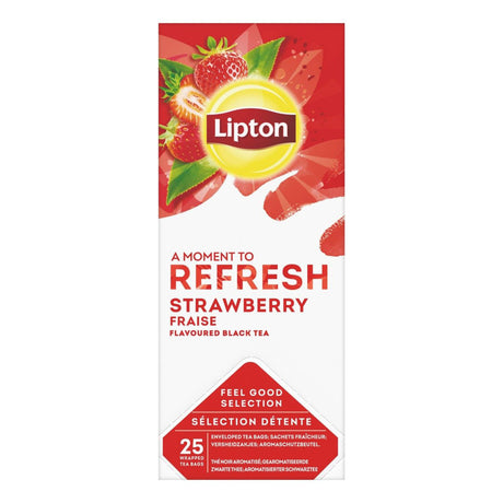 Lipton Black Tea Strawberry 25-Pack - Worldwide Delivery - Order Online