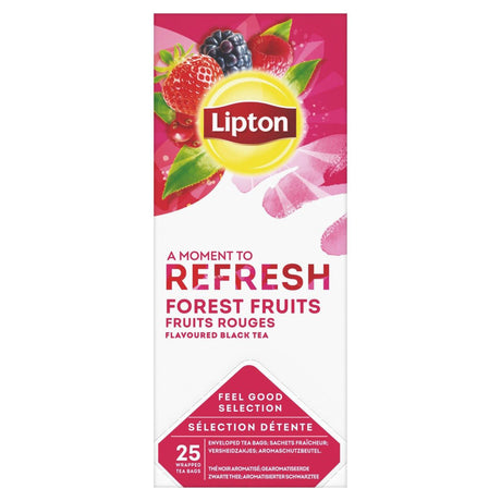 Lipton Black Tea Forest Fruits 25-Pack - Worldwide Delivery - Order Online