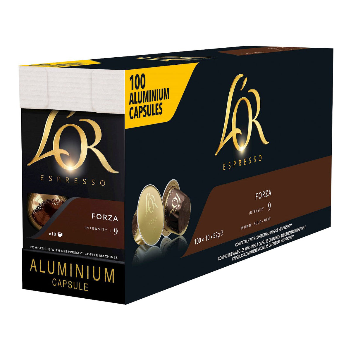 L'OR Coffee Capsules Forza 100 Pack - Worldwide Delivery - Order Online