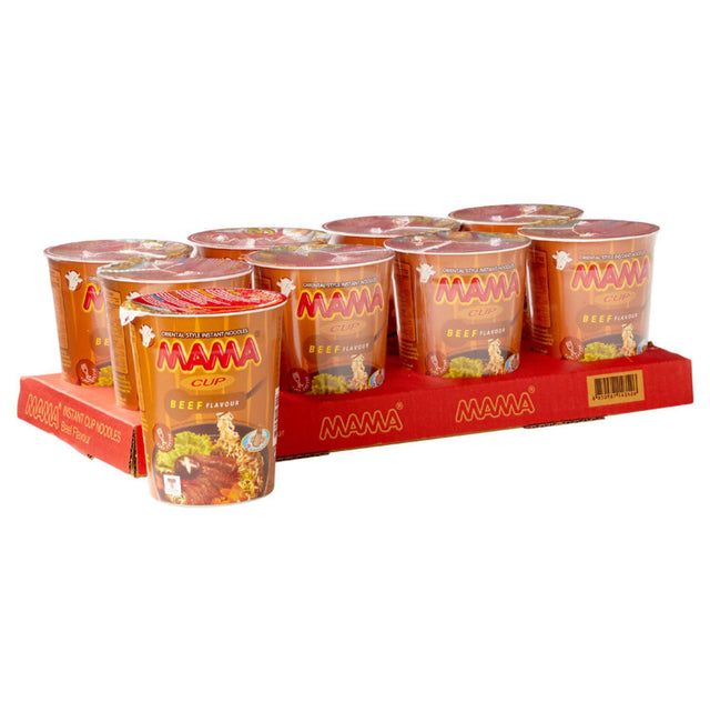 Mama Instant Cup Noodles Beef 8x70G - Worldwide Delivery - Order Online