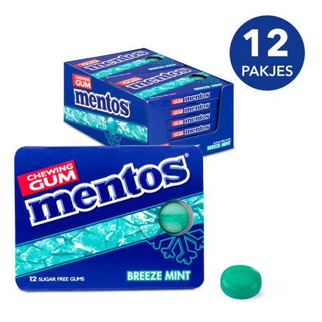 Mentos Chewing Gum Breeze Mint 12x18G - Worldwide Delivery - Order Online