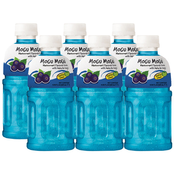 Mogu Mogu Black Currant Flavored Drink 6x320ml - Worldwide Delivery - Order Online