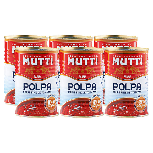 Mutti Tomatoes Polpa 6x400G - Worldwide Delivery - Order Online
