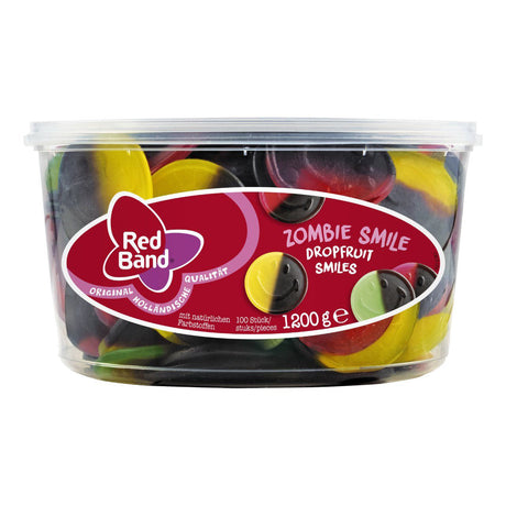 Red Band Smiles Dropfruit Liquorice fruit gum mix, 100 pieces