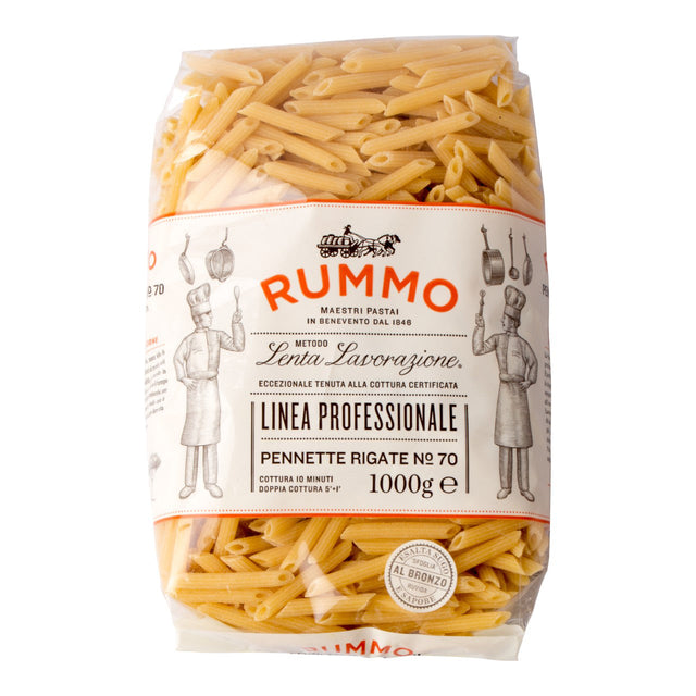 Rummo Lenta Lavorazione Pennette Rigate No. 70 - Worldwide Delivery - Order Online