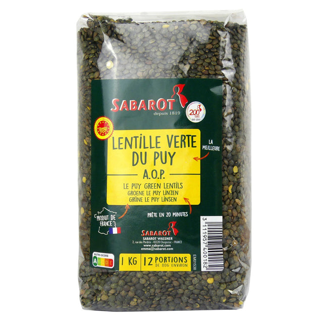 Sabarot Green Le Puy Lentils - Worldwide Delivery - Order Online