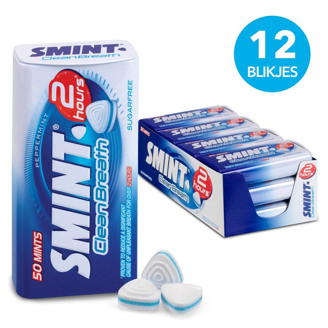 Smint Mints Clean Breath, Peppermint 12x35G - Worldwide Delivery - Order Online