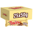 Twix Chocolate Bar Crispy Biscuit And Caramel In Milk Chocolate 25x50G - Worldwide Delivery - Order Online