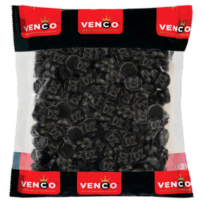 Venco Double Salty Rounds Liquorice, 1kg