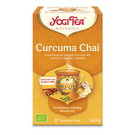Yogi Tea Turmeric Chai, Bio 17-Pack - Worldwide Delivery - Order Online
