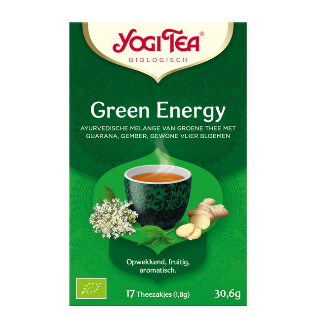 Yogi Tea Green Energy Tea, Bio 17-Pack - Worldwide Delivery - Order Online