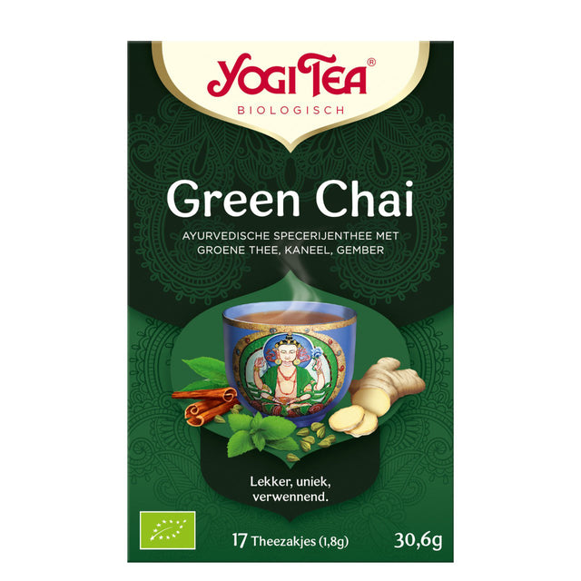 Yogi Tea Green Chai Tea, Bio 17-Pack - Worldwide Delivery - Order Online