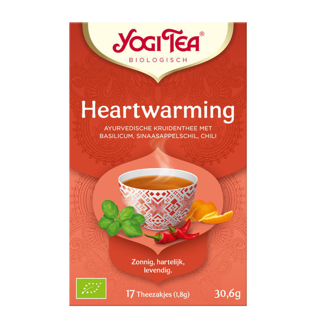 Yogi Tea Organic Green Tea Heartwarming 17-Pack - Worldwide Delivery - Order Online