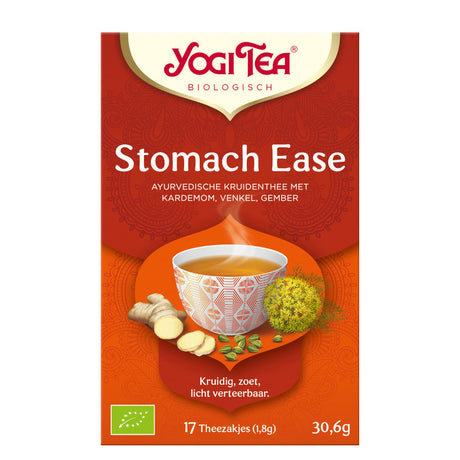 Yogi Tea Organic Herbal Tea Stomache Ease 17-Pack - Worldwide Delivery - Order Online
