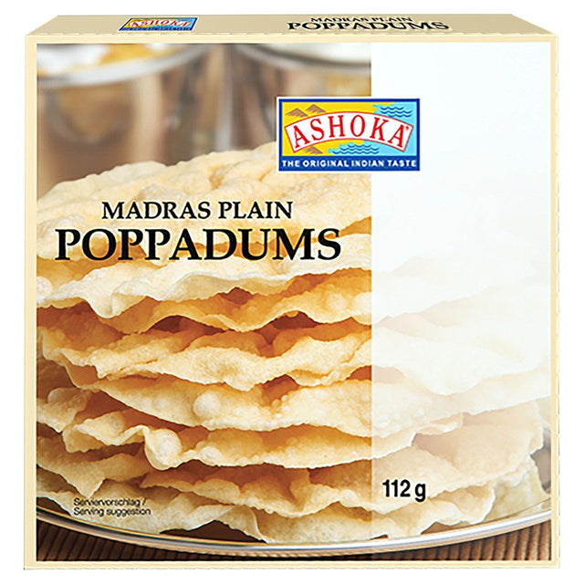 Ashoka Papadums madras Neutral Curry sauce 112g