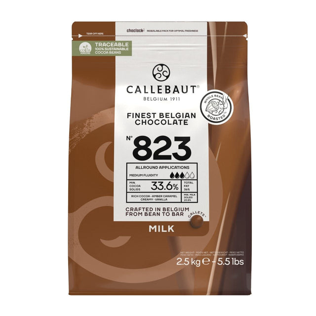 Callebaut Milk Chocolate callets 823 2.5kg